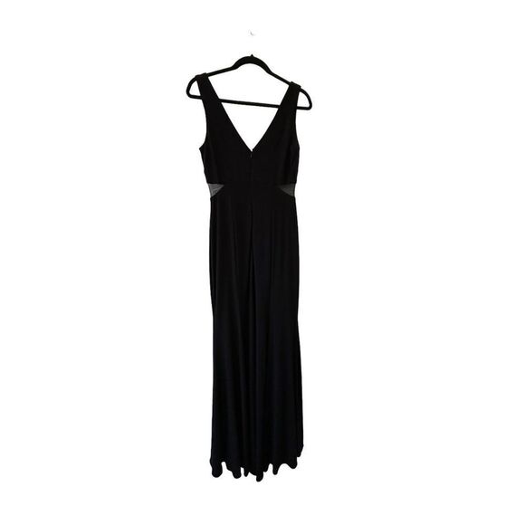 X by Xscape Full-Length Mesh Inset Evening Dress Sleeveless Black Women's Size 6 - Picture 1 of 9